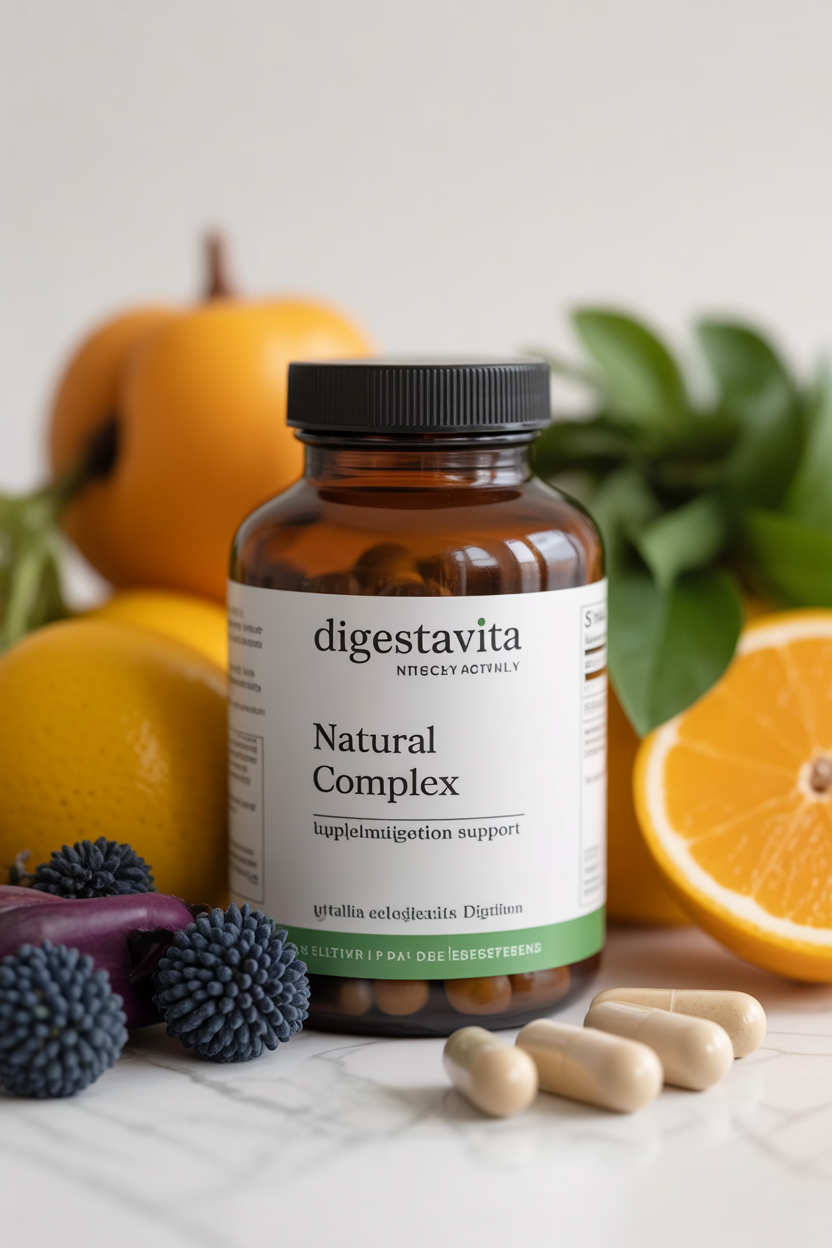 Digestavita natural complex supplement bottle for vitality and digestion support